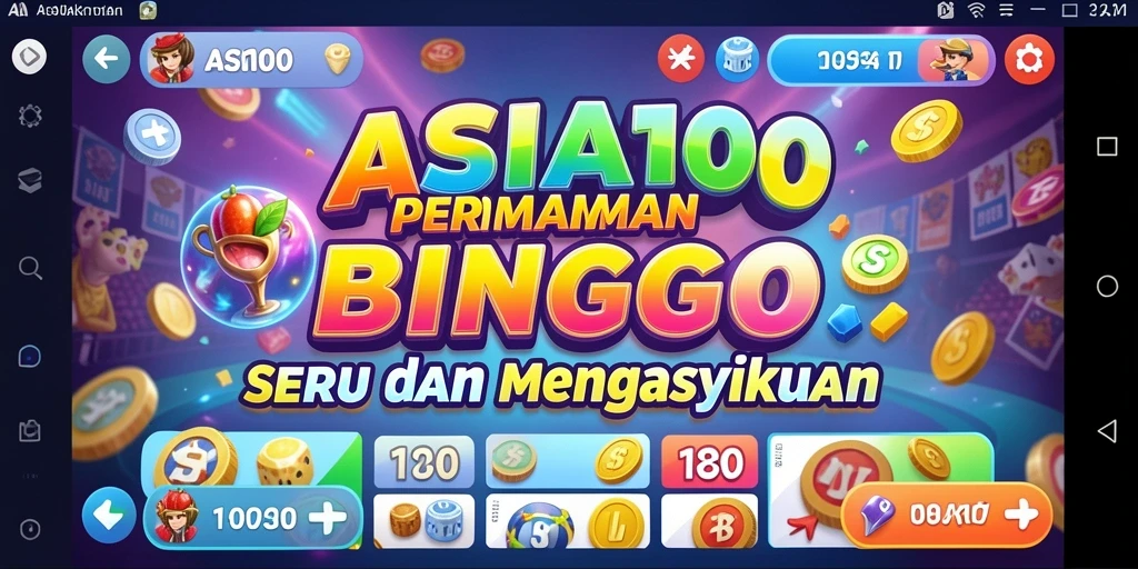 Tampilan gameplay ASIA100 dengan keseruan permainan Bingo.