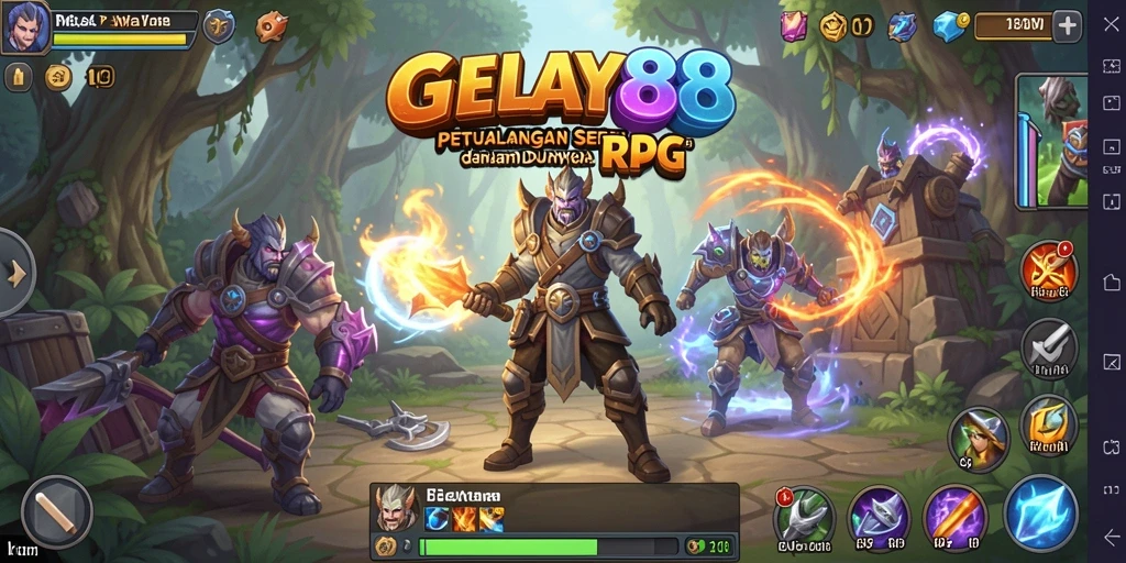 Tampilan seru gameplay RPG di GELAY88 dengan petualangan mendebarkan.