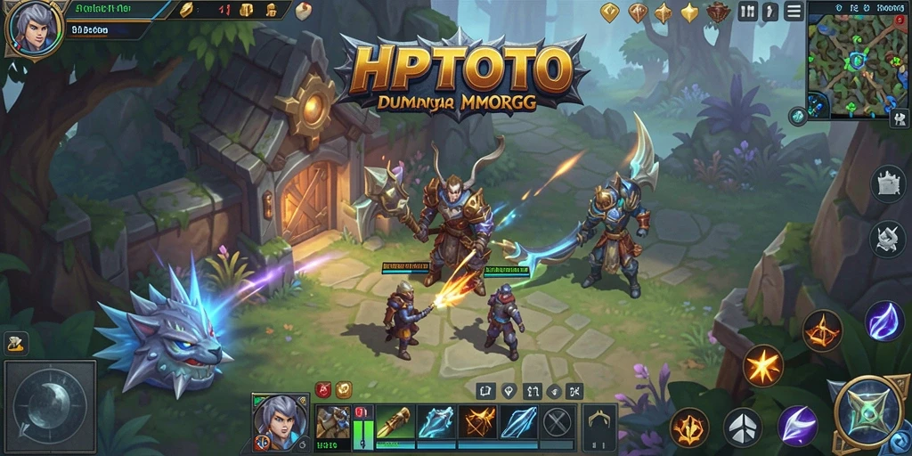 Screenshot gameplay HPTOTO menampilkan aksi seru dalam pertempuran MMORPG.