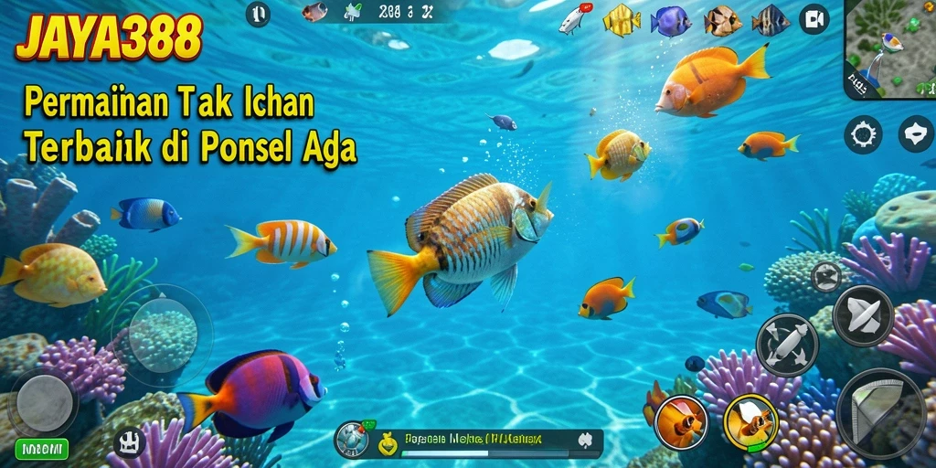Screenshot utama JAYA388 menampilkan aksi menembak ikan yang seru.