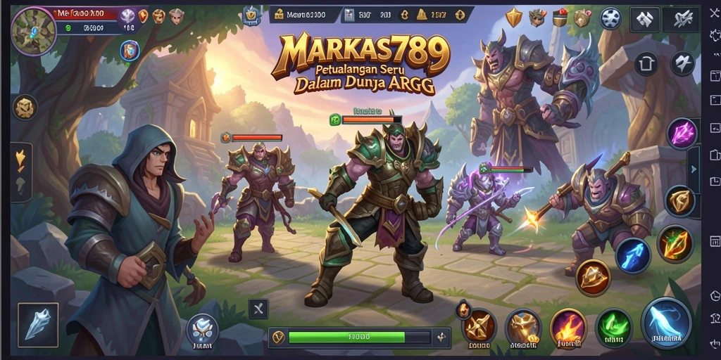 Tampilan action RPG dengan karakter beraksi di dunia fantasi.