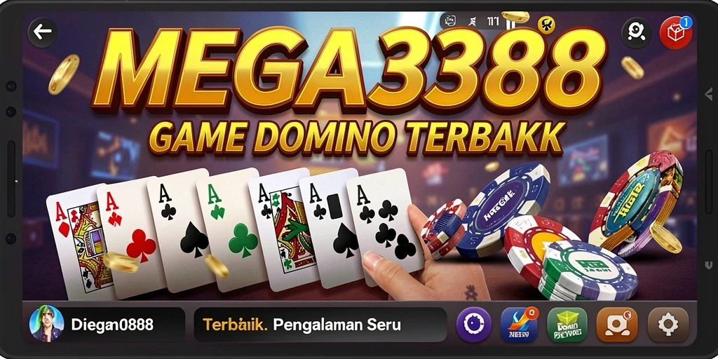 Tampilan menarik dari gameplay Domino di MEGA388.