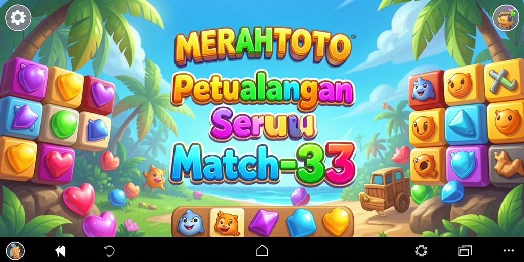 Gameplay seru MERAHTOTO dalam match-3 penuh warna.