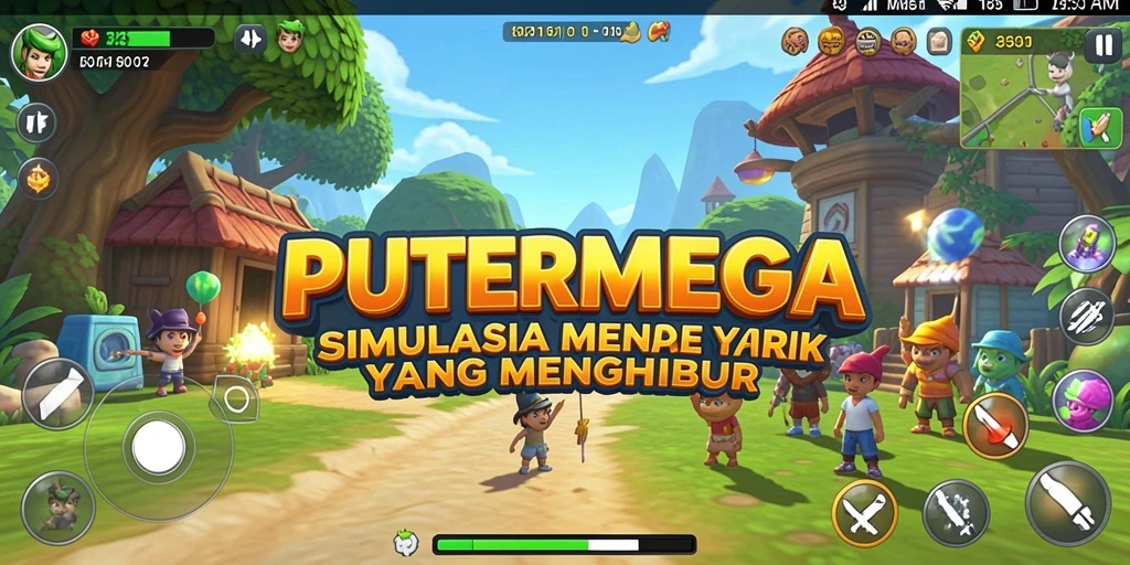 Screenshot gameplay PUTERMEGA menampilkan suasana simulasi yang memukau.