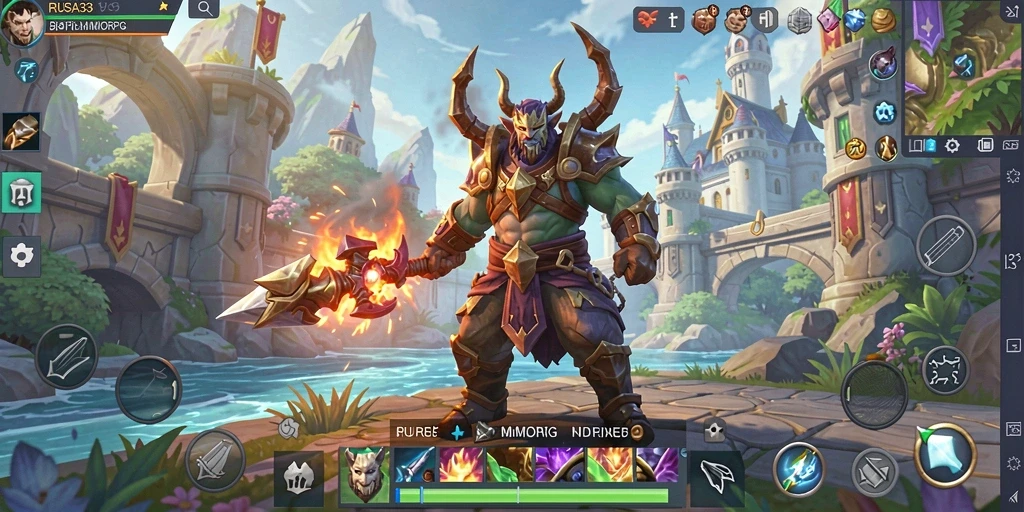 Tampilan gameplay <strong>RUSA33</strong> yang memukau dalam petualangan MMORPG.